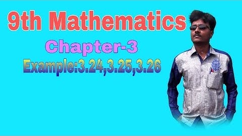 9th Mathematics||Chapter-3||Example:3.24, 3.25, 3.26||TN New syllabus-2019||