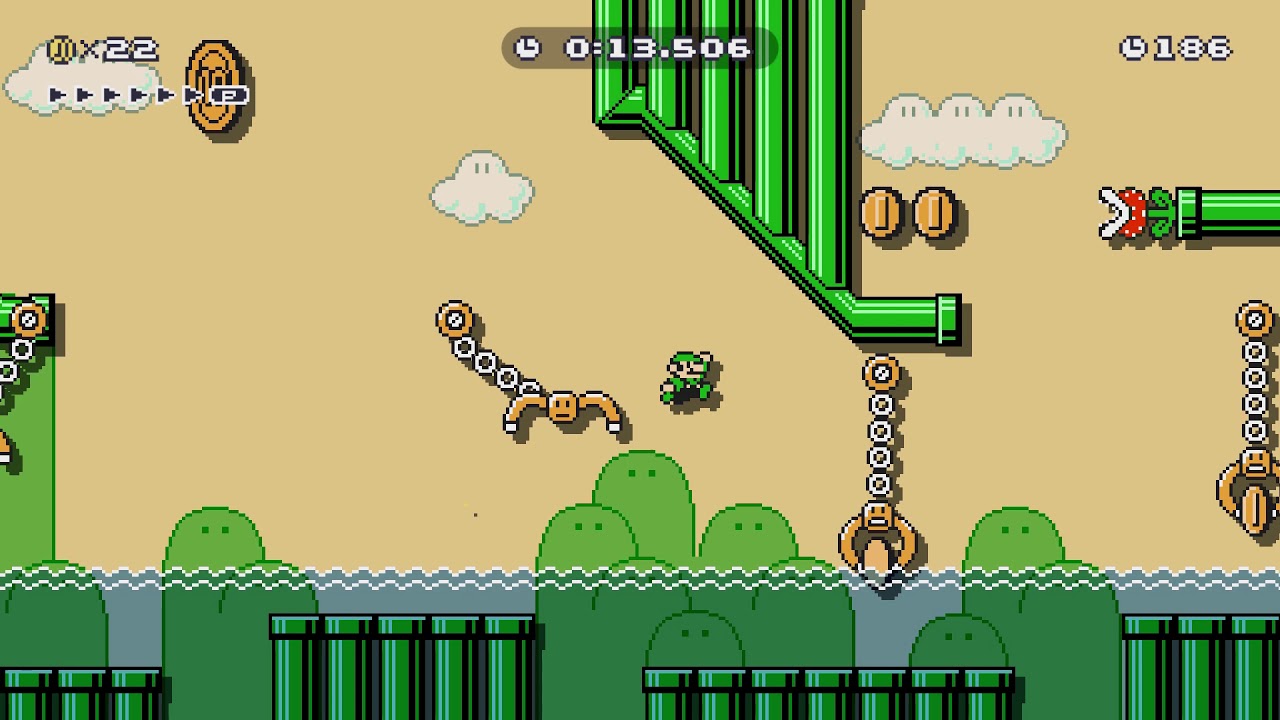 Super Mario Maker 2 : Swinging Claw Flyway Ninji Speedrun (0.22.601 ...