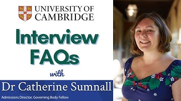 CAMBRIDGE INTERVIEW TIPS FROM AN INTERVIEWER | Dr Catherine Sumnall - Admissions Director (2021)