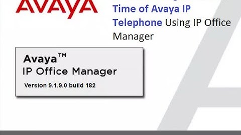 How to change Date and Time on Avaya IP Telephone using Avaya Manager