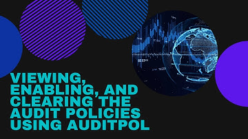 Viewing, Enabling, And Clearing The Audit Policies Using Auditpol