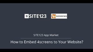 How to Embed 4screens to Your Website