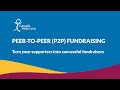 How to get started with peertopeer p2p fundraising from canadahelps