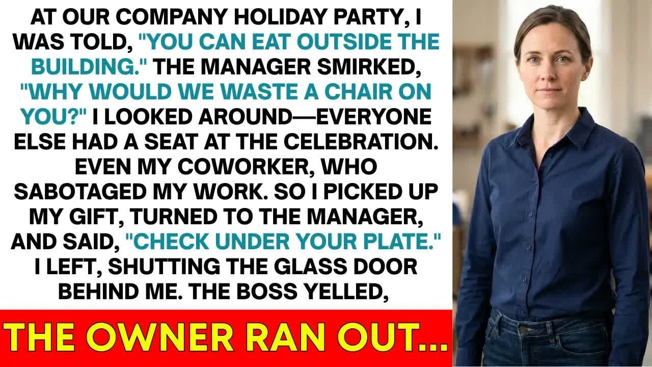 At The Company Party, They Said, 'You Can Eat Outside '