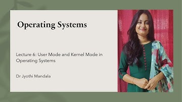 Operating Systems: Lecture #6: User Mode and Kernel Mode in Operating Systems​