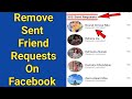 How to remove sent friend requests on facebook