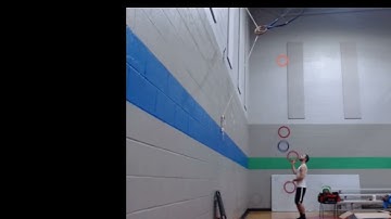 (Juggling) 5 ring 5 up pirouette, 744 & 645 100+ catches. BASS BOOSTED FITNESS CLASS BEHIND ME lol