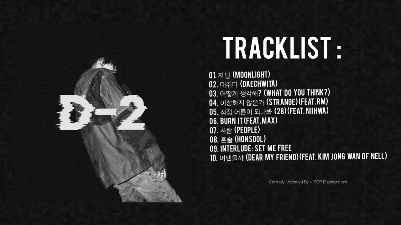 Full Album] Agust D - D-2  Mixtape — TRACKLIST 