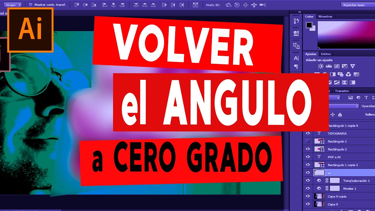 Como volver lo rotado a 0 grado en illustrator cc2022 - YouTube