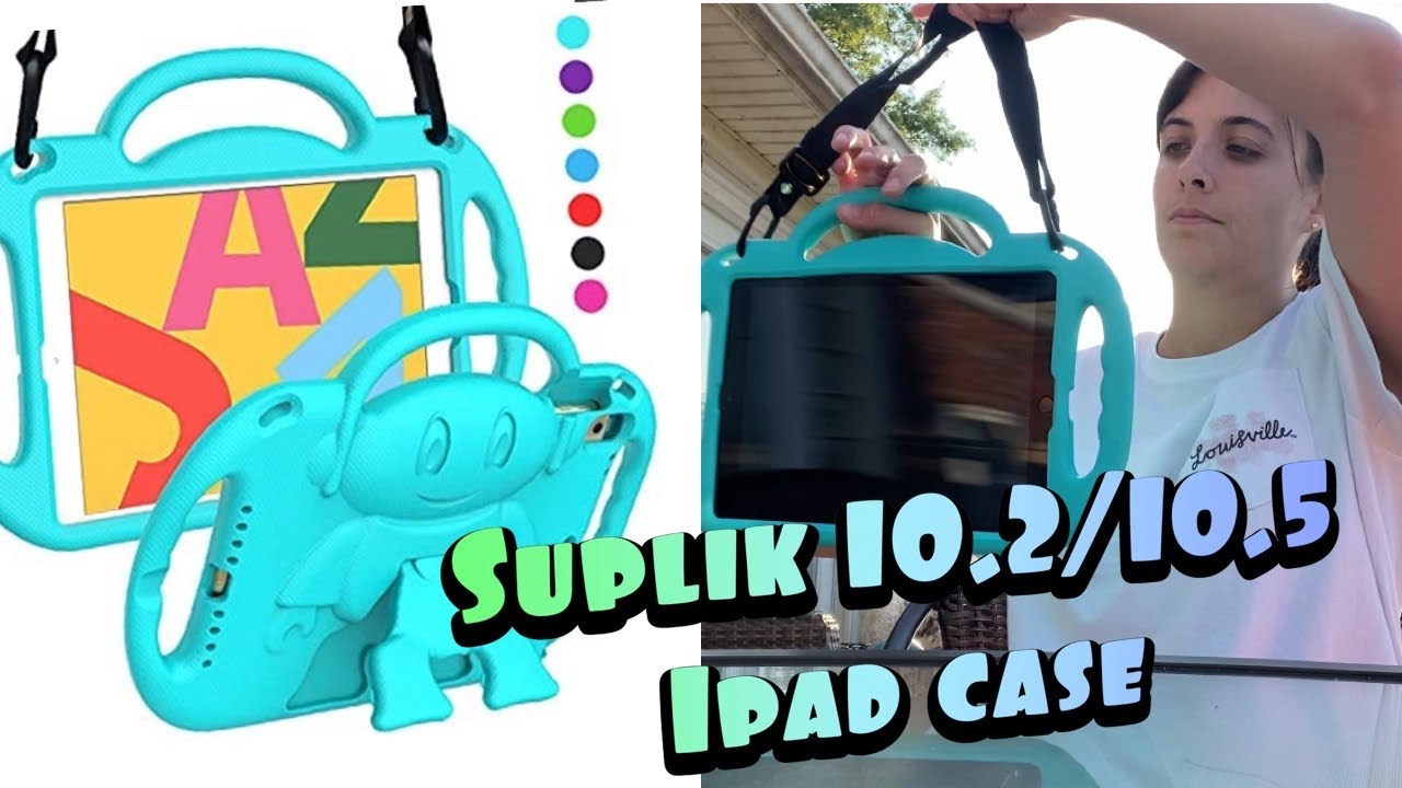 Suplik iPad 10.2 / 10.5 Case for Kids Protective Case with Shoulder Strap Handle Stand for iPad