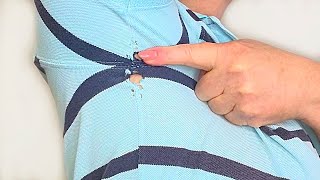 ✅A sewing trick - sew a hole on the t-shirt in 5 minutes
