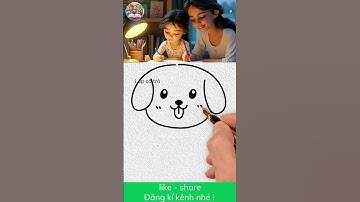 vẽ con chó đơn giản và nhanh nhất - lớp cô trà #tập vẽ #ve #shorts #lopcotra