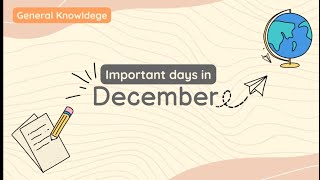 Important days in December 2022 Full List of Special Days Dec 2022