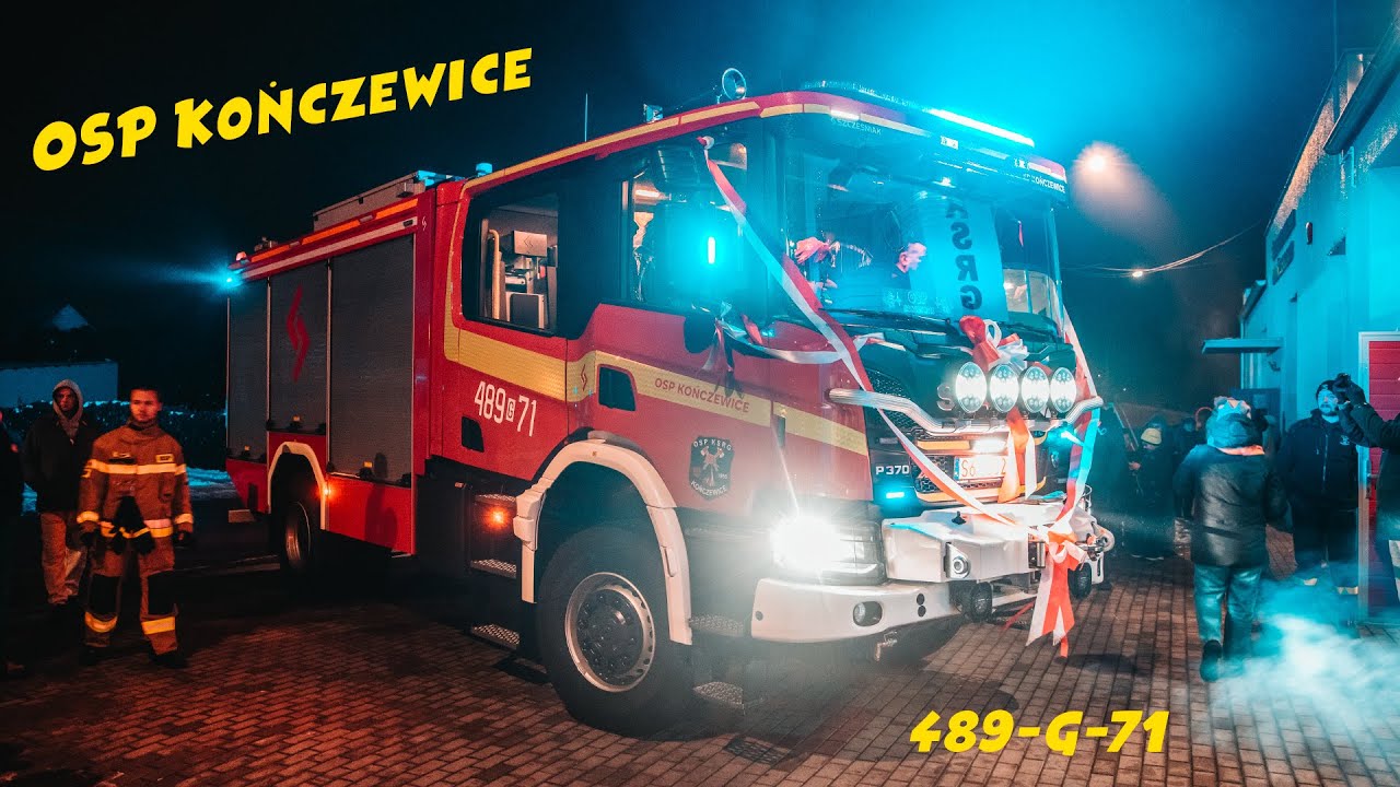 OSP KOŃCZEWICE Z NOWYM WOZEM STRAŻACKIM! Powitanie Strażackiej Scanii XT