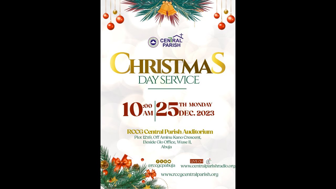 Christmas Service Program Rccg RCCG CP CHRISTMAS SERVICE //25/12/2023 - YouTube