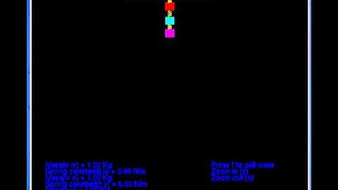 Three spring-mass system with collision: Written in C/C++ and OpenGL