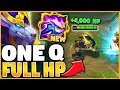 *FULL HP 0.5 SECONDS* ONE Q = 4,000 HEALTH (UNKILLABLE) - League of Legends