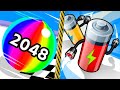 🟡 💛 Battery Run 3D Vs Ball Run 2048 New Big Update All Levels Gameplay 4K Nr 17