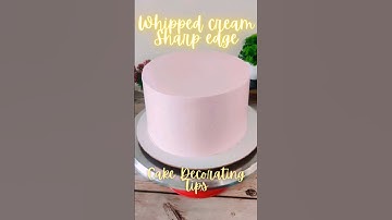 How to get 🔪sharp edge on whippedcream cake 🤩❤️ #youtubeshorts #shortsfeed #cakedecorating