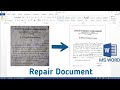 How to Repair Old Document in Microsoft Word | Old Document Convert to New Document in MS Word