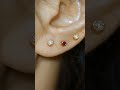 MILGRAIN  DIAMOND HELIX LOBE EAR PIERCING STUD LENA COHEN FINE JEWELLERY LONDON UK