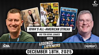 Legends & Listeners: Iowa's All-American streak, Big Ten Bowl preview, and Pavia's antics