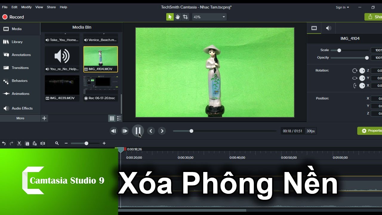 Cách Xóa phông xanh trong Camtasia Mọi người đều nên biết