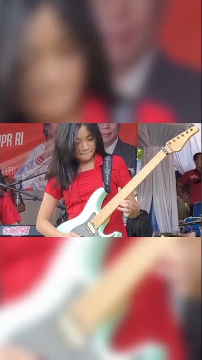 Gitaris Cantik Main Melodi  rayuan pulau kelapa #shorts