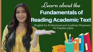 Fundamentals of Reading Academic Text