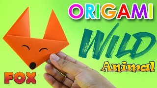 Origami Fox - easy origami Wild animals - Origami for kids