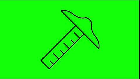 Animated Drafting Tool Icon on Green Screen With Pop-up Sound