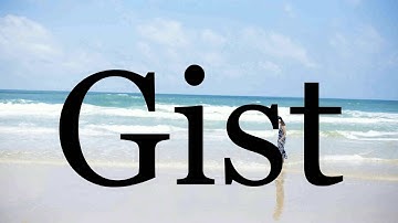 How To Pronounce Gist🌈🌈🌈🌈🌈🌈Pronunciation Of Gist