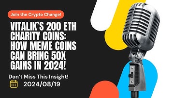 Charity Coin Revolution: How Vitalik Buterin is Changing Crypto with Charity Coins in 2024!