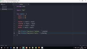 3. Golang Dersleri - Değişkenler Örnek Uygulama