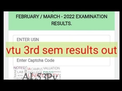 vtu 3rd sem results announced | vtu 3rd sem results 2022 | vtu results | vtu