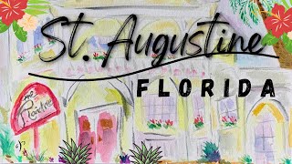 Historic St. Augustine, Florida Walking Tour! 5 Hotels, Shops A1A San Marco Ave, Raintree Restaurant