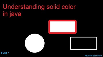 Solid color in java graphics | Graphics in java | Razsoft Education | part 4