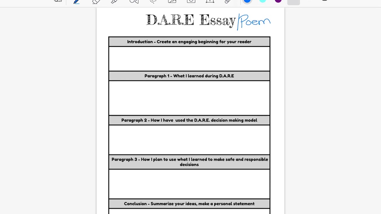 how to write a good dare essay