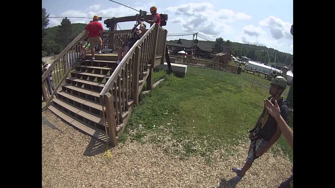 Ziplining Gunstock New Hampshire Kashyap's Cam (part 1) YouTube