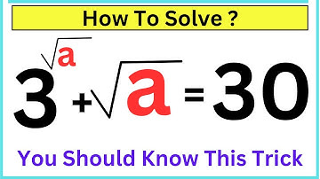Olympiad Mathematics - Algebric Problem - find a ! l Very Tricky & Easy Solution.