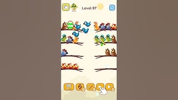 Bird sort color | Level 87... #youtubeshorts #shorts