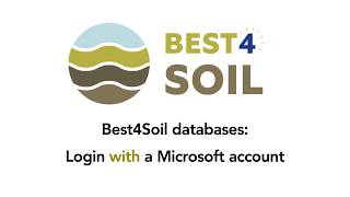 Best4Soil databases login with Microsoft account