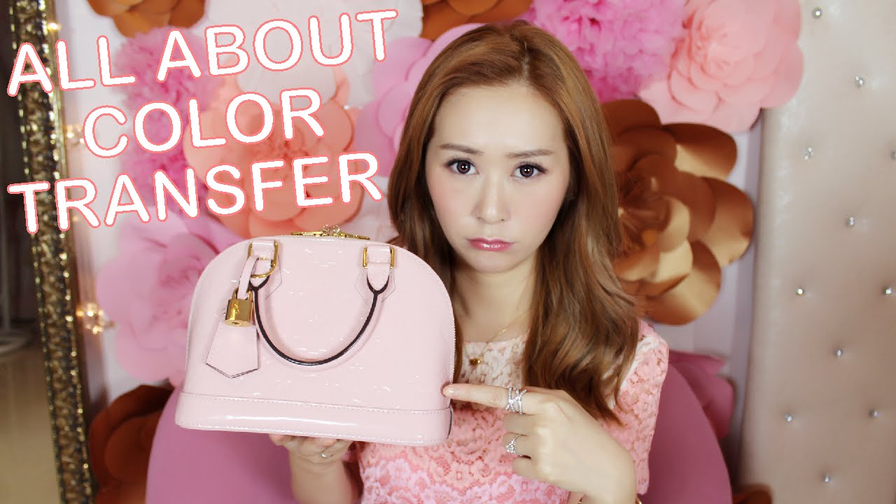 LOUIS VUITTON ALMA BB ROSE BALLERINE WEAR & TEAR - ALL ABOUT COLOR TRANSFER & HOW TO REMOVE IT ...