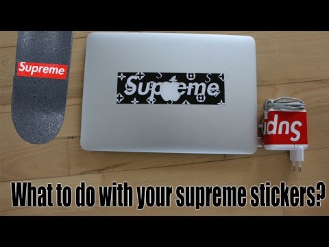 supreme sticker on hydro flask