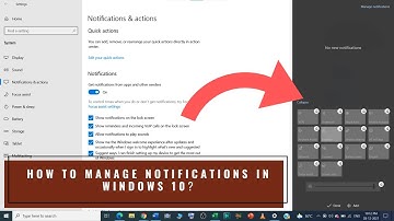 how to manage notifications in windows 10?