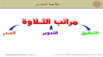 تجويد القرآن 4 : مراتب التلاوة