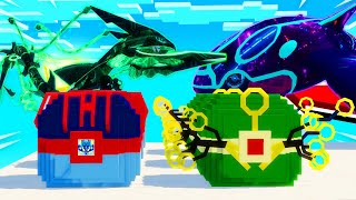 CUỘC CHIẾN LUCKY BLOCK RAYQUAZA VS LUCKY BLOCK KYOGRE NOOB CHƠI CHIẾN THUẬT ĐÌNH CHIẾN VỚI ONE screenshot 4