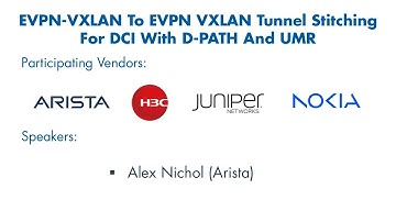 EVPN VXLAN To EVPN VXLAN Tunnel Stitching For DCI With D-PATH And UMR-MultiVendor MPLSSDN Showcase25