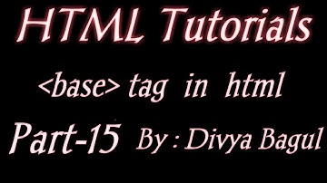 BASE TAG IN HTML | HTML TUTORIALS IN HINDI | BY DIVYA BAGUL | MARVEL WEB DESIGNER