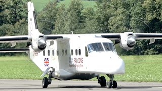 (4K) Self Backwards Parking! Royal Air Force Dornier 228 (C-FPSH) Arrival and Departure at Mollis! by Aviation Awesome 1,466 views 7 months ago 5 minutes, 4 seconds